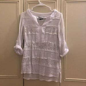 White long sleeved linen blouse!